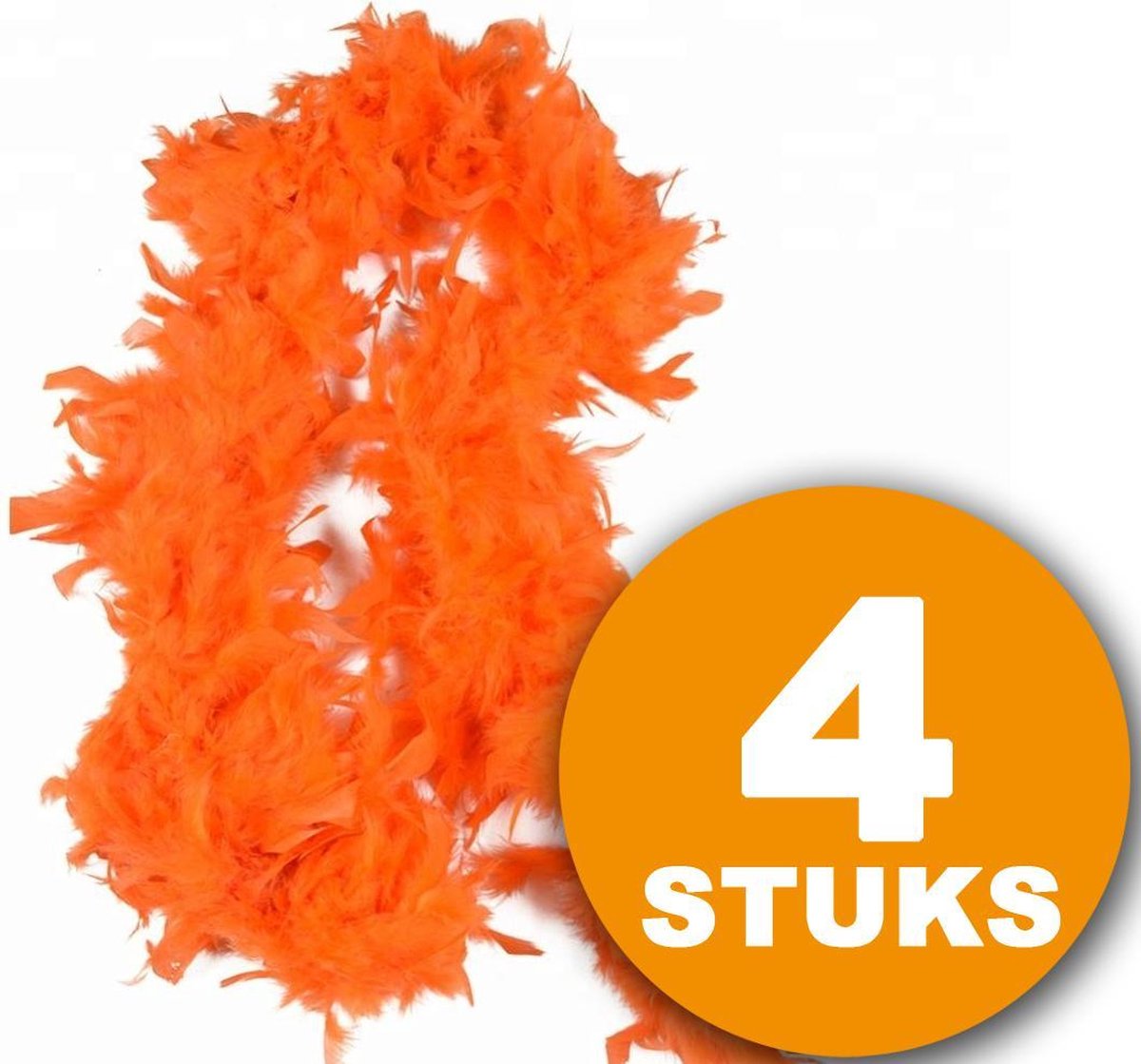 Oranje Feestkleding | 4 stuks Oranje Boa 180 cm | Feestkleding EK Voetbal 2021